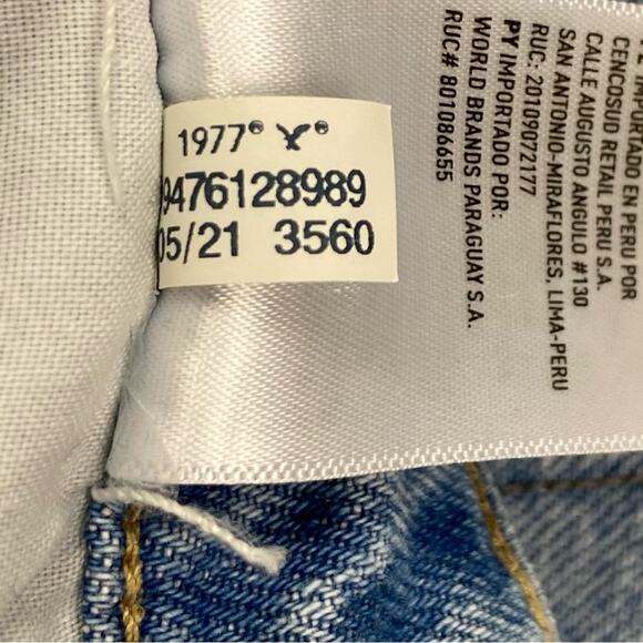 American Eagle AE Highest Rise 90's Flare Raw Hem Jean - Size: 14 Regular - Picture 13 of 14